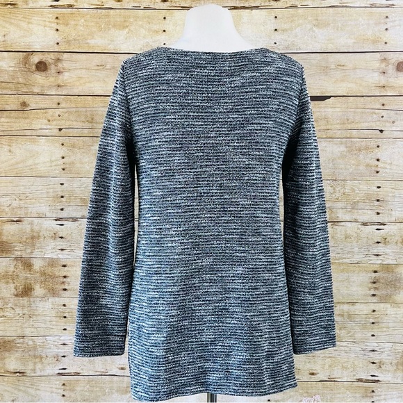 Ann Taylor Loft Size Small Womens Grey Striped Sweater - Picture 6 of 7